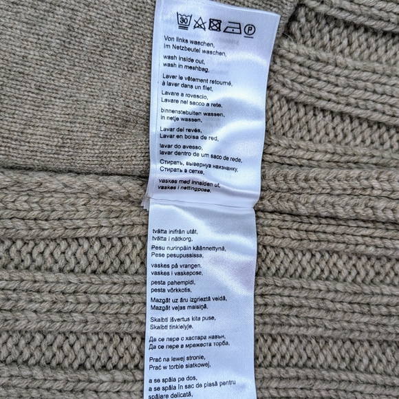 MADELEINE MODE COUTURE PUFF SLEEVE CHIC TEDDY LOOK CHUNKY 2 TONE TAN CARDIGAN - Picture 13 of 16